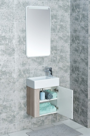 1A2214K1VTD70 Набор: 1A221401VTD70 Тумба-умывальник Вита Белый/Ясень Шимо/ 1WH301972 раковина Эрис 46. Фото 8