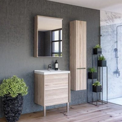 1A228302SX850 Зеркальный шкаф Стоун 80 сосна арлингтон. Фото 3