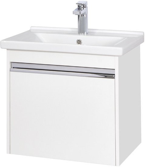 1A230101KP010 Тумба под раковину Капри 60 белый глянец (рак. 1WH302421). Фото 1