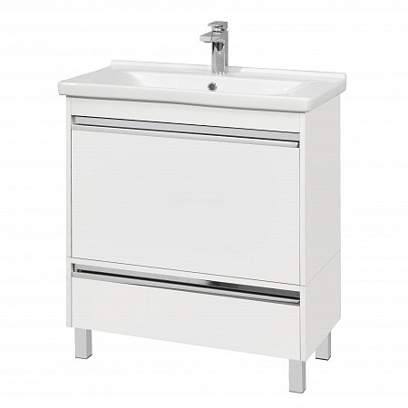 1A2302K1KP010 Набор: 1A230201KP010 Тумба-умывальник Капри 80/ 1WH302251 Раковина Миранда 80. Фото 1