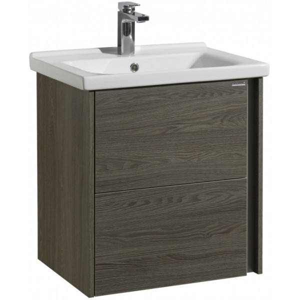 1A2314K1SXC80 Набор: 1A231401SXC80 Тумба-умывальник Стоун 60 грецкий орех/ 1WH302421 Раковина Миранда 60. Фото 1