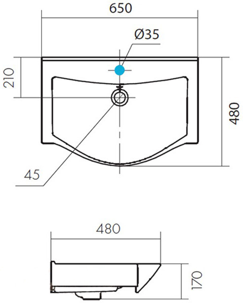 1A2353K0BV010 Набор: 1A235301BV010 Тумба-умывальник Беверли 65/ 1WH302501 Раковина Беверли 65. Фото 2