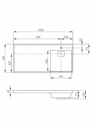 1A2360K0LH010 Набор: 1A236001LH010 Тумба-умывальник Лондри 40/ 1A72223KLH010 Раковина Лондри 105 правая, бел.. Фото 3