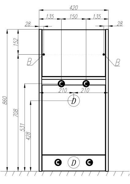 1A2360K1LH010 Набор: 1A236001LH010 Тумба-умывальник Лондри 40/ 1A72833KLH01L Раковина Лондри 105 левая, бел.. Фото 2