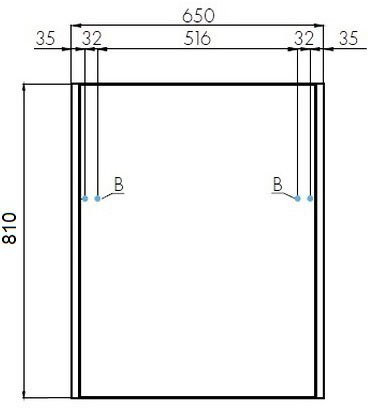 1A237002BV010 Зеркальный шкаф Беверли 65. Фото 5