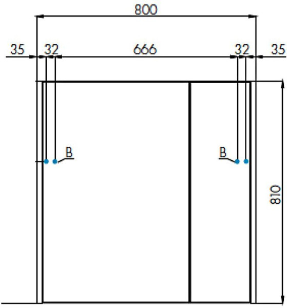 1A237102BV010 Зеркальный шкаф Беверли 80. Фото 5