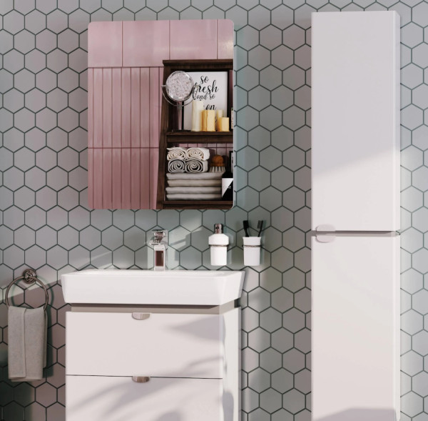 1A238402SY010 Зеркало-шкаф Скай 55. Фото 4