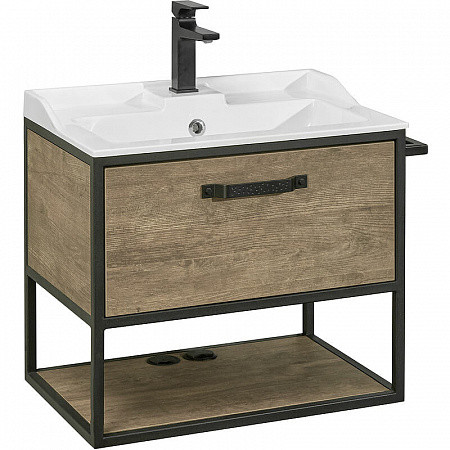 1A2423K0LTDY0 Набор: 1A242301LTDY0 Лофт Фабрик 65 Дуб Кантри/ 1A708731FB010 Раковина Фабиа 65. Фото 1