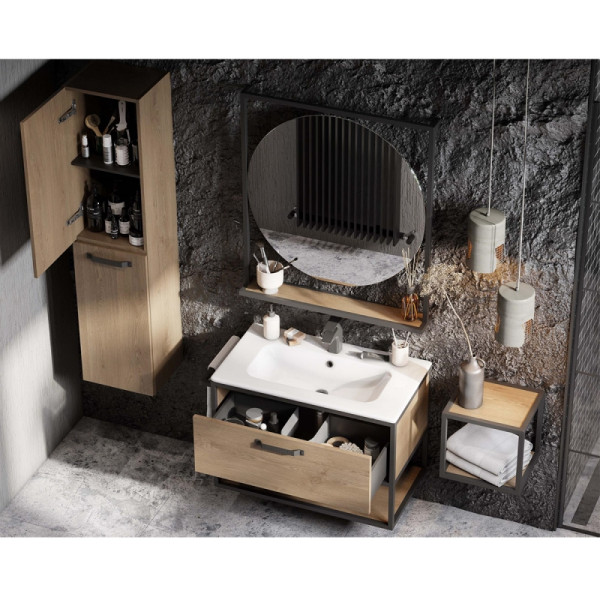 1A2424K6LTDY0 Набор: 1A242401LTDY0 Лофт Фабрик 80 Дуб Кантри/ 732799C000 Раковина VICTORIA-N 80. Фото 5