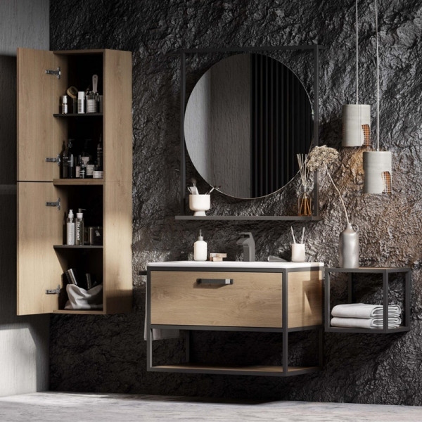 1A2424K6LTDY0 Набор: 1A242401LTDY0 Лофт Фабрик 80 Дуб Кантри/ 732799C000 Раковина VICTORIA-N 80. Фото 6