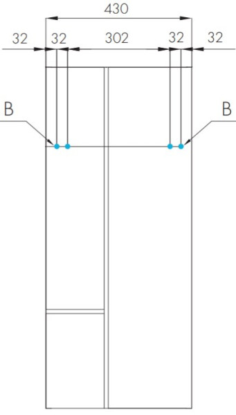 1A244203MIX30 Модуль для зеркала Мишель 43 Дуб Руст/Фьорд NEW. Фото 2