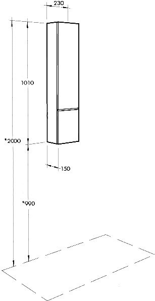 1A244303MIX40 Модуль для зеркала Мишель 23 Дуб Эндгрейн/Белый. Фото 2