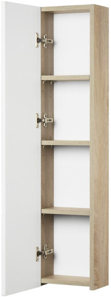 1A244303MIX40 Модуль для зеркала Мишель 23 Дуб Эндгрейн/Белый. Фото 4