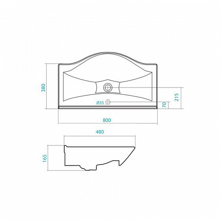 1A2489K0NT010 Набор: 1A248901NT010 Тумба-умывальник Нортон 80/ 1WH302422 раковина Беверли 80. Фото 4