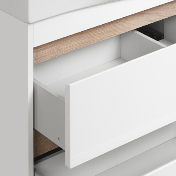 1A2490K0NT010 Набор: 1A249001NT010 Тумба-умывальник Нортон 100/ 1WH302502 раковина Беверли 100. Фото 6