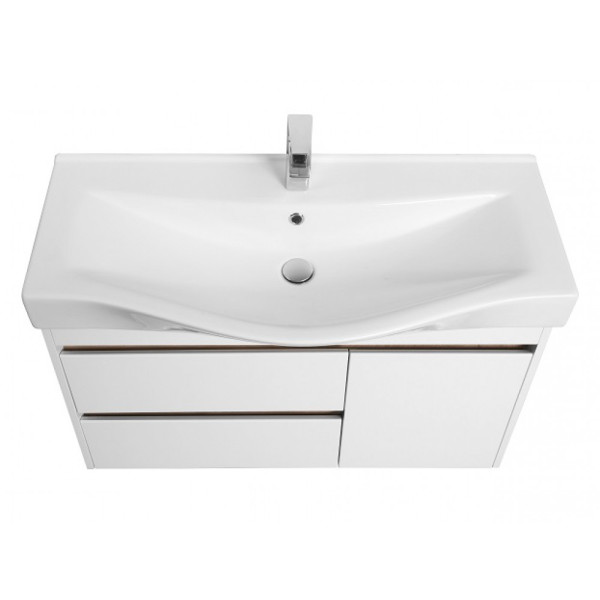 1A2490K0NT010 Набор: 1A249001NT010 Тумба-умывальник Нортон 100/ 1WH302502 раковина Беверли 100. Фото 7