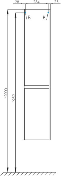 1A249403NT01L Шкаф-колонна Нортон левая. Фото 2