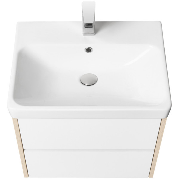 1A2518K0SDB20 Набор: 1A251801SDB20 Тумба-умывальник Сканди 70 Бел/Дуб Верона/ 1WH501628 Раковина Адриана 70. Фото 4