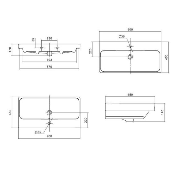 1A2519K0SDZ90 Набор: 1A251901SDZ90 Тумба-умывальник Сканди 90 Бел/Дуб Рустикальный/ 1WH501629 Раковина Адриана 90. Фото 3