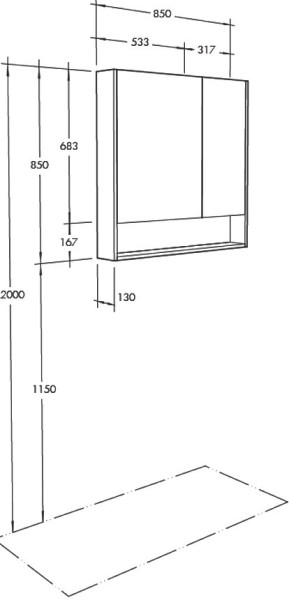 1A252302SDZ90 Зеркальный шкаф Сканди 90 Белый/Дуб Рустикальный. Фото 2