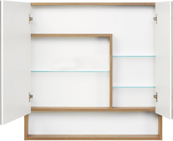 1A252302SDZ90 Зеркальный шкаф Сканди 90 Белый/Дуб Рустикальный. Фото 3