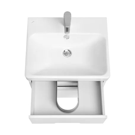 1A2542K0OL010 Набор: 1A254201OL010 Тумба-умывальник Оливия 55 Белый матовый/1WH501620 Умывальник Адриана 55. Фото 3