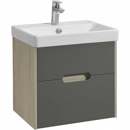 1A2542K0OLUG0 Набор: 1A254201OLUG0 Тумба-умывальник Оливия 55 Дуб Ойстер/ 1WH501620 Раковина Адриана 55. Фото 1