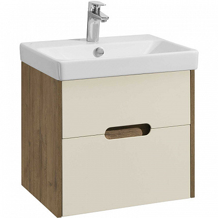 1A2542K0OLVG0 Набор: 1A254201OLVG0 Тумба-умывальник Оливия 55 Дуб веллингтон/ 1WH501620 Раковина Адриана 55. Фото 1