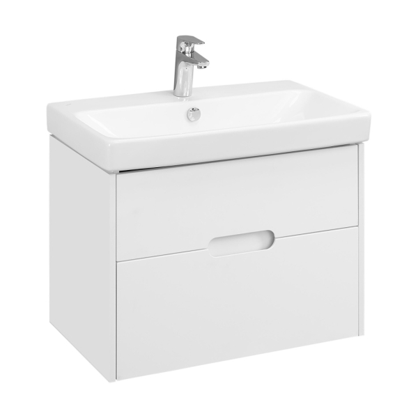 1A2543K0OL010 Набор: 1A254301OL010 Тумба-умывальник Оливия 70 Белый матовый/ 1WH501628 Раковина Адриана 70. Фото 1