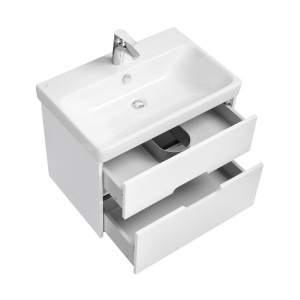 1A2543K0OL010 Набор: 1A254301OL010 Тумба-умывальник Оливия 70 Белый матовый/ 1WH501628 Раковина Адриана 70. Фото 4