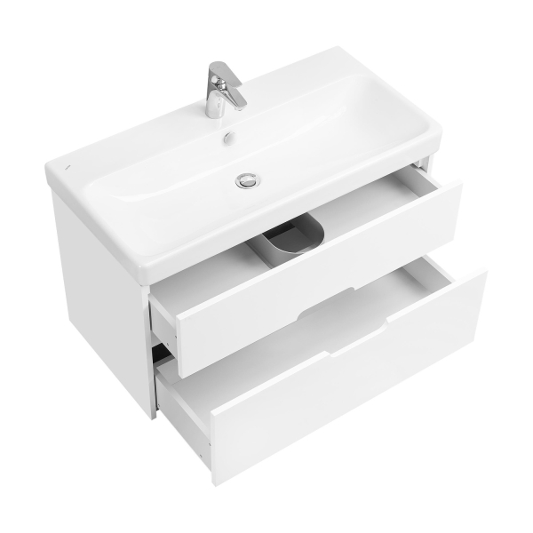 1A2544K0OL010 Набор: 1A254401OL010 Тумба-умывальник Оливия 90 Белый матовый/ 1WH501629 Раковина Адриана 90. Фото 4