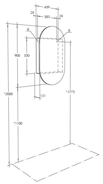 1A254502OL010 Зеркальный шкаф Оливия. Фото 2