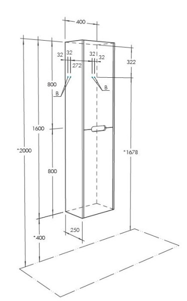 1A254603OLVG0 Шкаф-колонна Оливия Бежевый/Дуб веллингтон. Фото 2