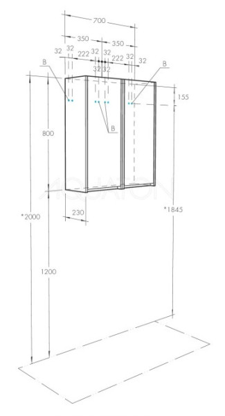 1A255003SD010 Модуль подвесной Сканди Белый матовый/Белый глянец. Фото 4