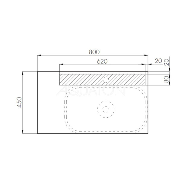 1A2568K2MIX30 Набор: 1A256801MIX30 Тумба-умывальник Мишель 80 Дуб Рустикальный/ 1AX169WBXX000 Раковина Инфинити/ 1A256603MIDR0 ЛВДСП. Фото 4