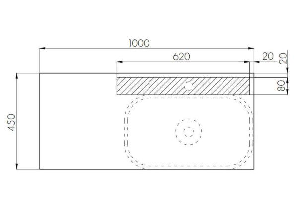 1A2569K2MIX30 Набор: 1A256901MIX30 Тумба-умывальник Мишель 100 Дуб Рустикальный/ 1AX169WBXX000 Раковина Инфинити/ 1A256703MIDR0 ЛВДСП. Фото 3