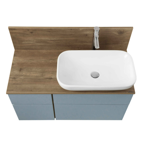 1A2569K2MIX30 Набор: 1A256901MIX30 Тумба-умывальник Мишель 100 Дуб Рустикальный/ 1AX169WBXX000 Раковина Инфинити/ 1A256703MIDR0 ЛВДСП. Фото 5