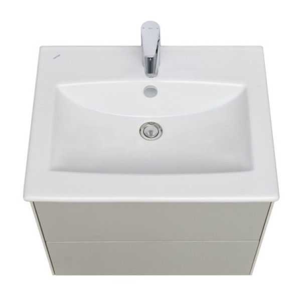 1A2580K1AJ9A0 Набор: 1A258001AJ9A0 Тумба-умывальник Сохо 60 СлэйтГалька серая/ 1WH501606 РаковинаЭлина 60. Фото 3