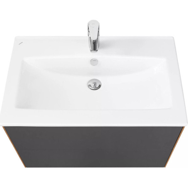 1A2581K1AJA00 Набор: 1A258101AJA00 Тумба-умывальник Сохо 75 Дуб Веллингтон/ 1WH501619 РаковинаЭлина 75. Фото 4