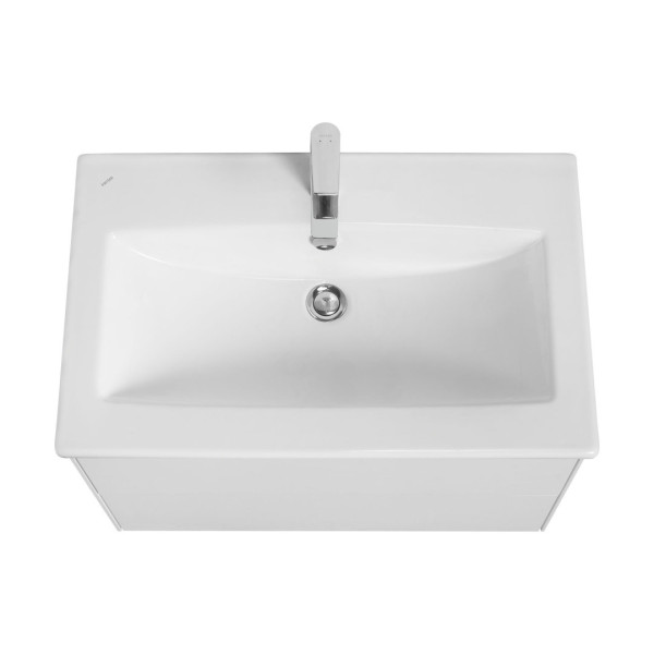 1A2581K2AJ010 Набор: 1A258101AJ010 Тумба-умывальник Сохо 75 Белый глянец / 1WH501619 РаковинаЭлина 75. Фото 2