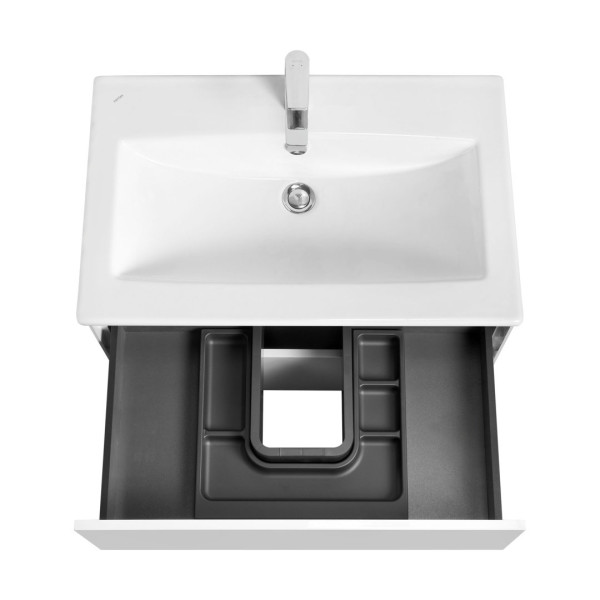 1A2581K2AJ010 Набор: 1A258101AJ010 Тумба-умывальник Сохо 75 Белый глянец / 1WH501619 РаковинаЭлина 75. Фото 4