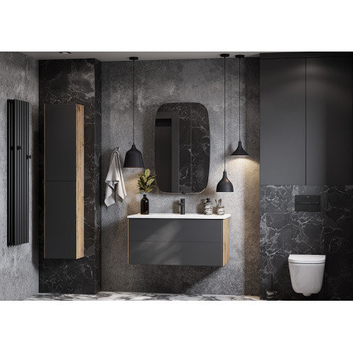 1A2582K1AJA00 Набор: 1A258201AJA00 Тумба-умывальник Сохо 100 Дуб Веллингтон/ 1WH501627 РаковинаЭлина 100. Фото 7