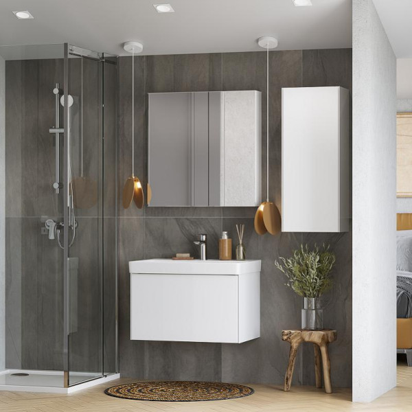 1A2630K0AX2B0 Набор: 1A263001AX2B0 Тумба-умывальник Асти 70 Белый матовый/Белый глянец/ 1WH501628 Умывальник Адриана 70. Фото 5