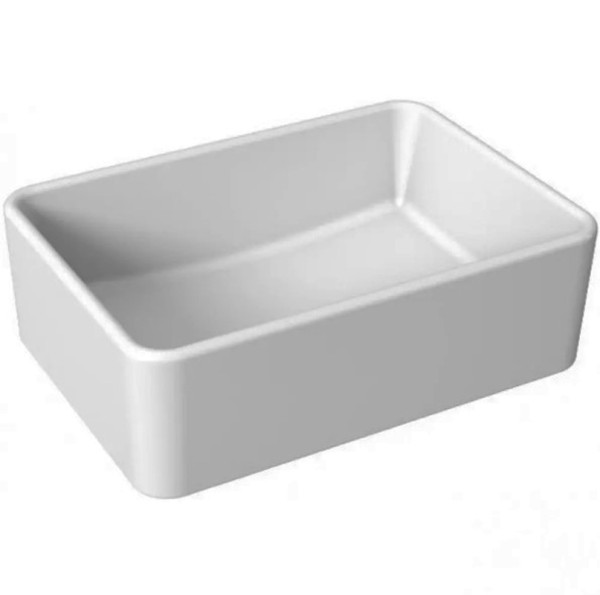 1A2761K1MH4C0 Набор: 1A276101MH4C0 Тумба-умывальник 60 Марбл Слэйт/Белый/ 732700B000 Раковина Mila накладная прямоуг 350х500. Фото 3