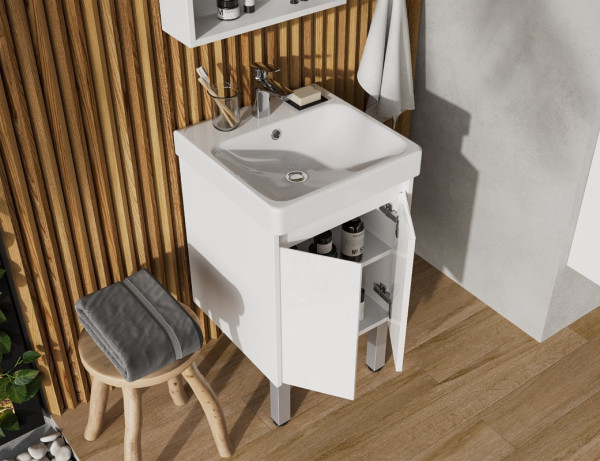 1A2787K0SD010 Набор:1A278701SD010 Тумба-умывальник Сканди Doors 45 Белый/1WH501630 Раковина Адриана 45. Фото 3