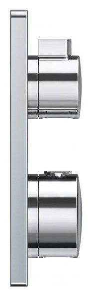 24079000 Grohtherm Термостатический смеситель для душа с переключателем на 2 положения верхний-ручной душ, квадратная розетка, хром. Фото 3