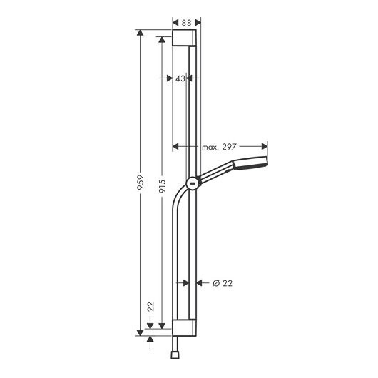 24170000 HG Pulsify Relaxation 105,3jet, 90см душевой гарнитур. Фото 3