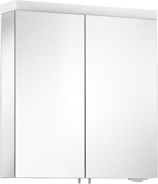 24202171301 ROYAL REFLEX.2 Зеркальный шкаф 650*700*150 мм 2 поворотные дверцы с хрустальным двойным зеркалом, боковины корпуса зеркальные. Фото 1