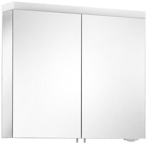 24203171301 ROYAL REFLEX.2 Зеркальный шкаф 800х700х150 мм с двойной светодиодной подсветкой. Фото 1