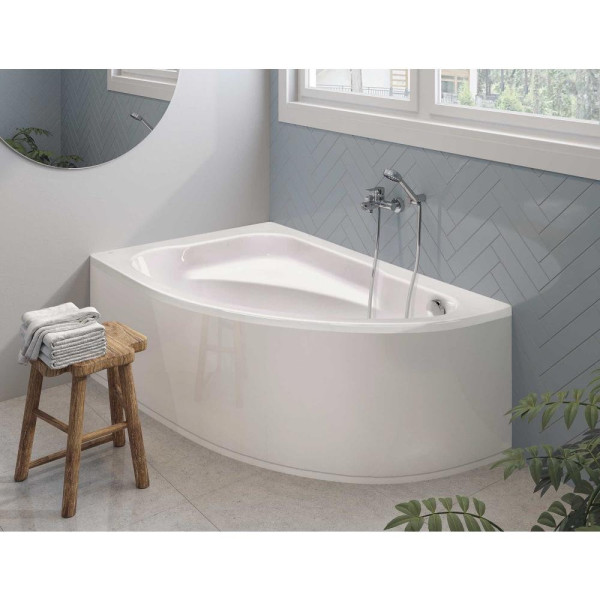 248642000 WELNA акриловая ванна асимметричная 160х100 левая бел (монтажный комплект заказывается отдельно). Фото 5